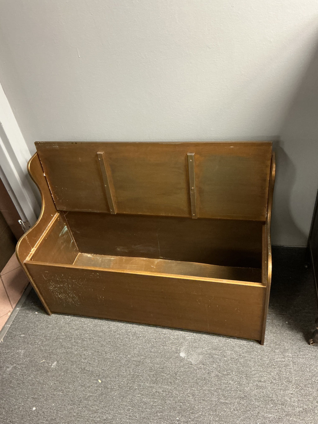 Wooden storage bench
