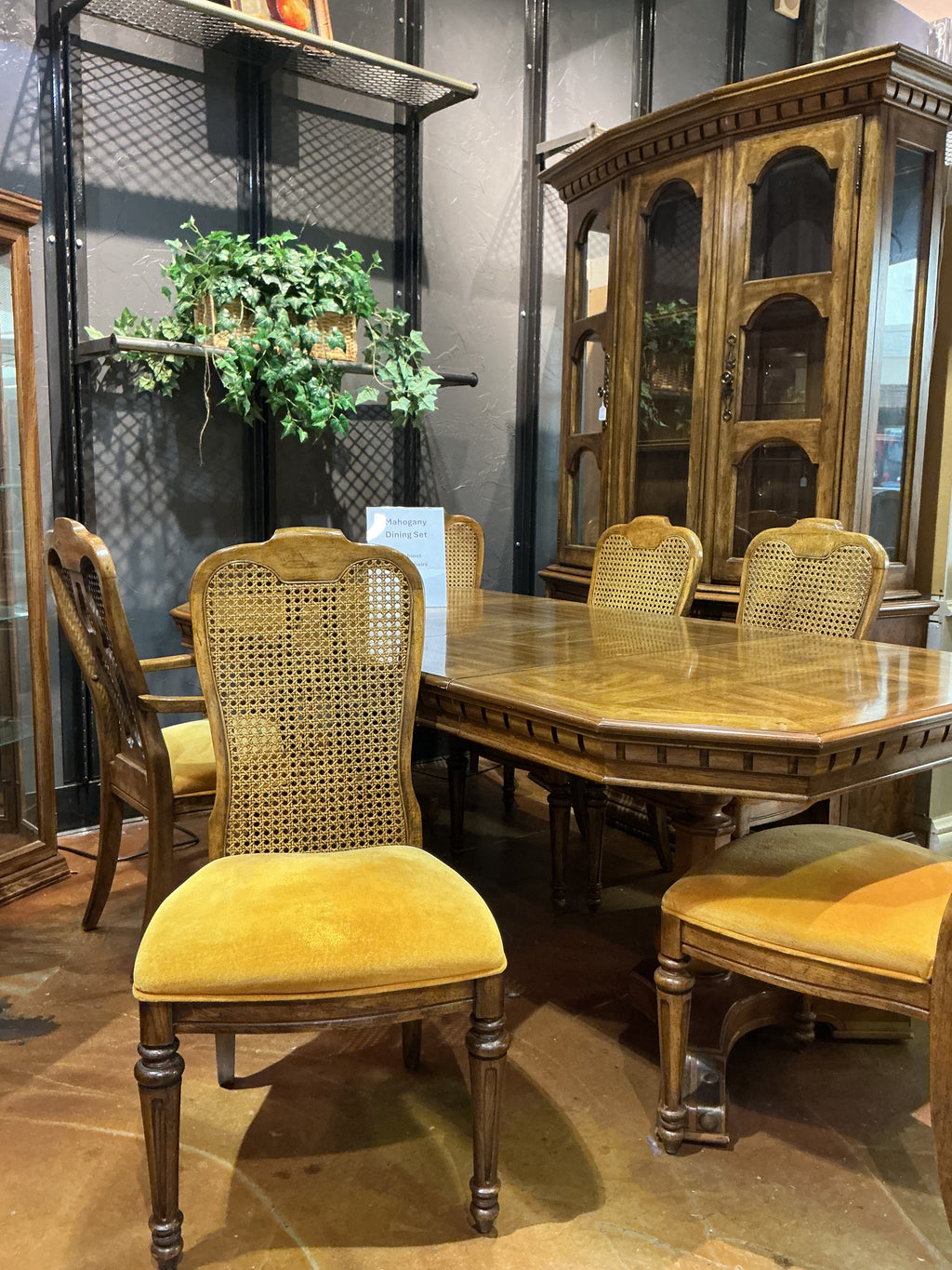 Mahogany dining set with china cabinet