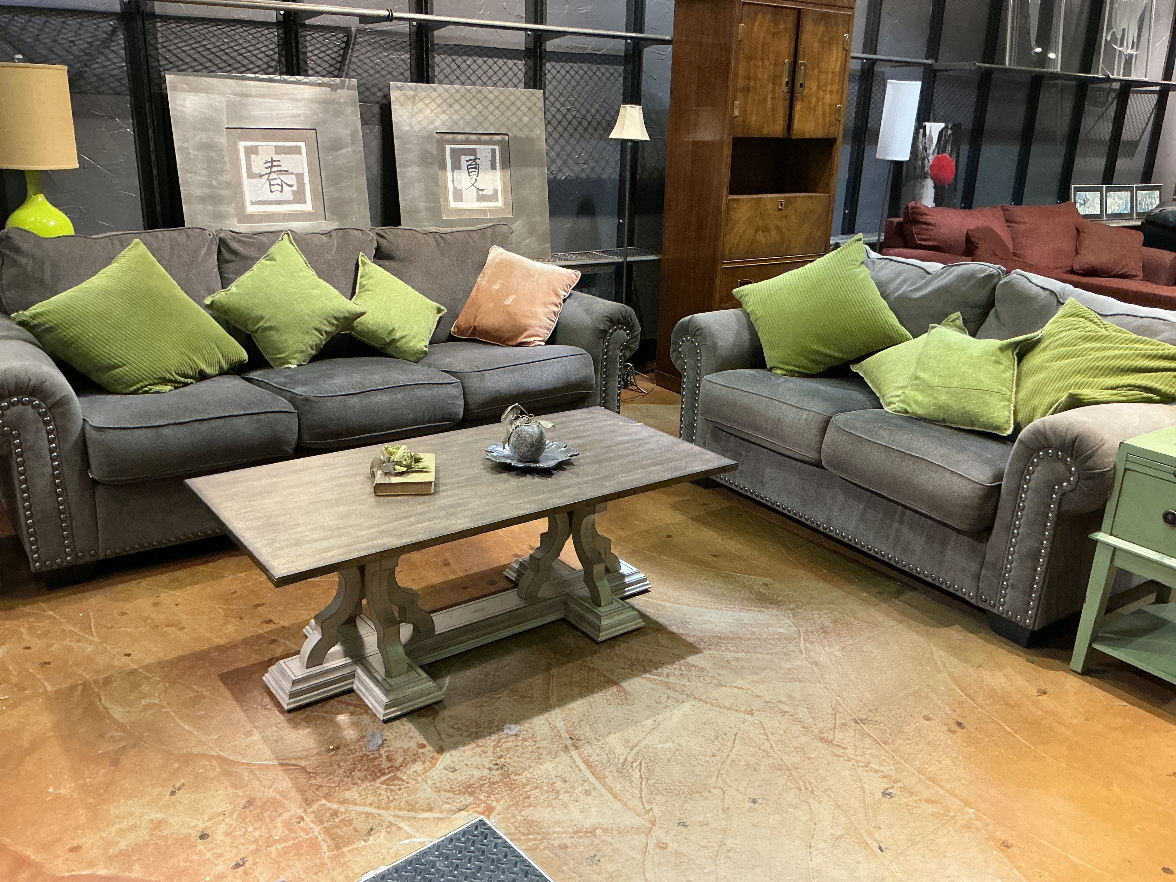 Ashley Grey Sleeper Sofa & Loveseat