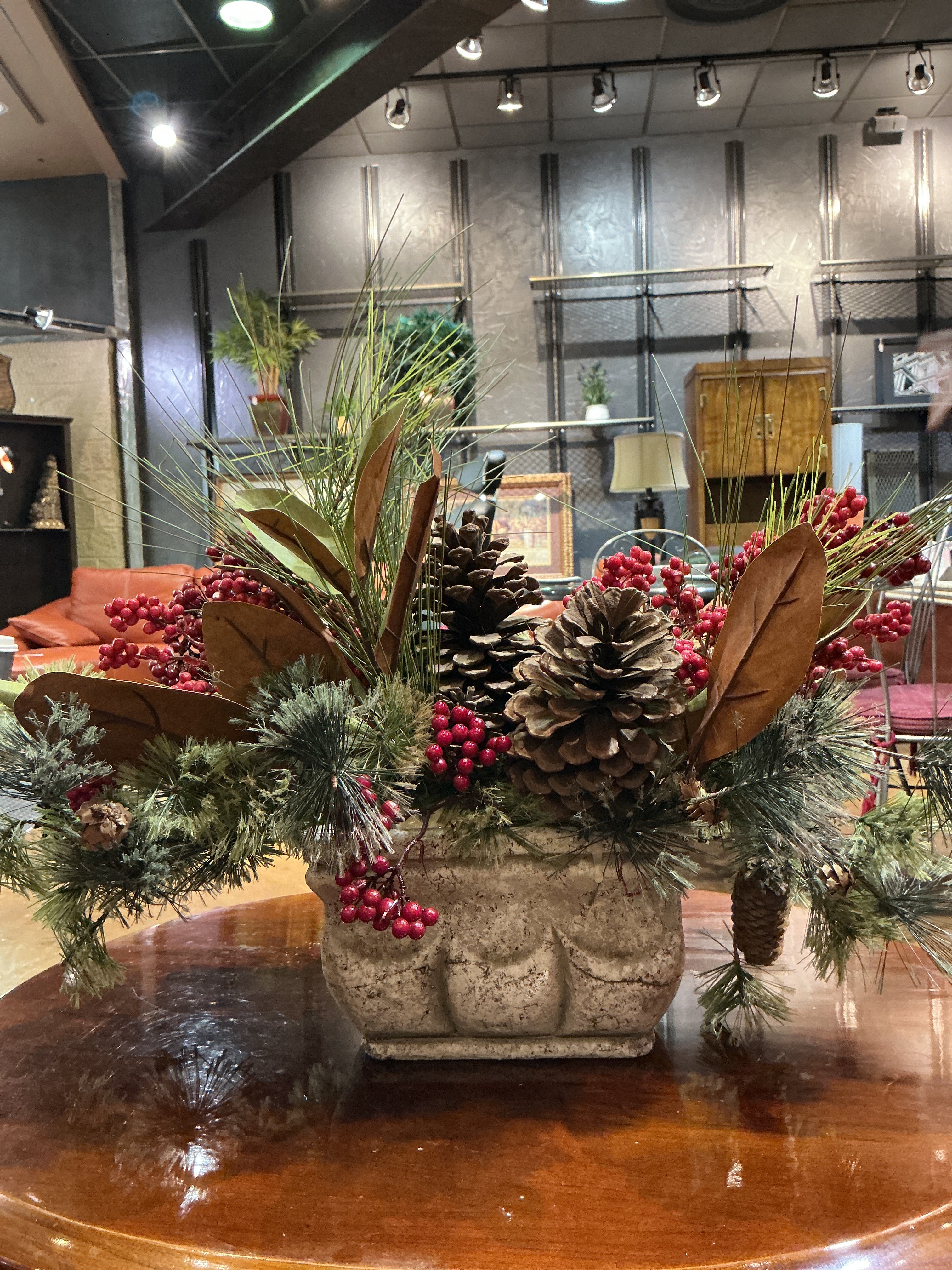Winter / Christmas botanical centerpiece