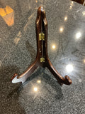 Decorative wooden plate display easel