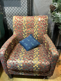 Vintage geometric, upholster lounge chair
