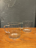 Clear glass mugs