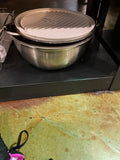 Large metal mixing bowl