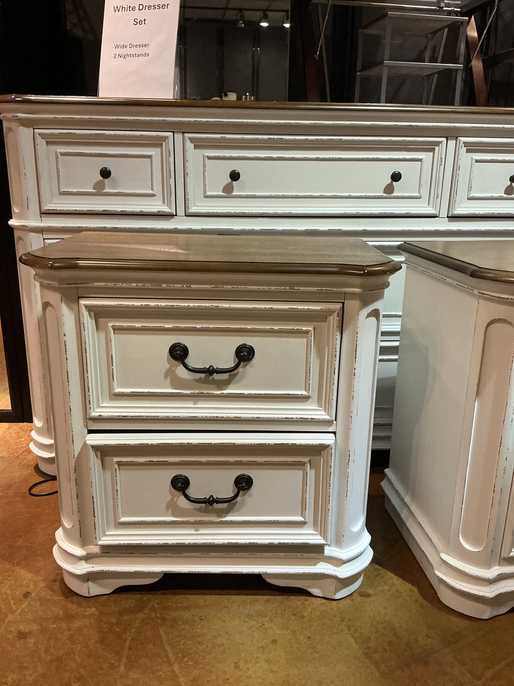 3 piece white dresser set