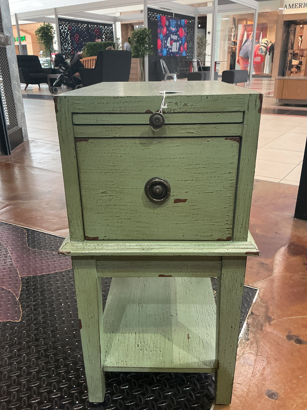 The sage field one drawer end table