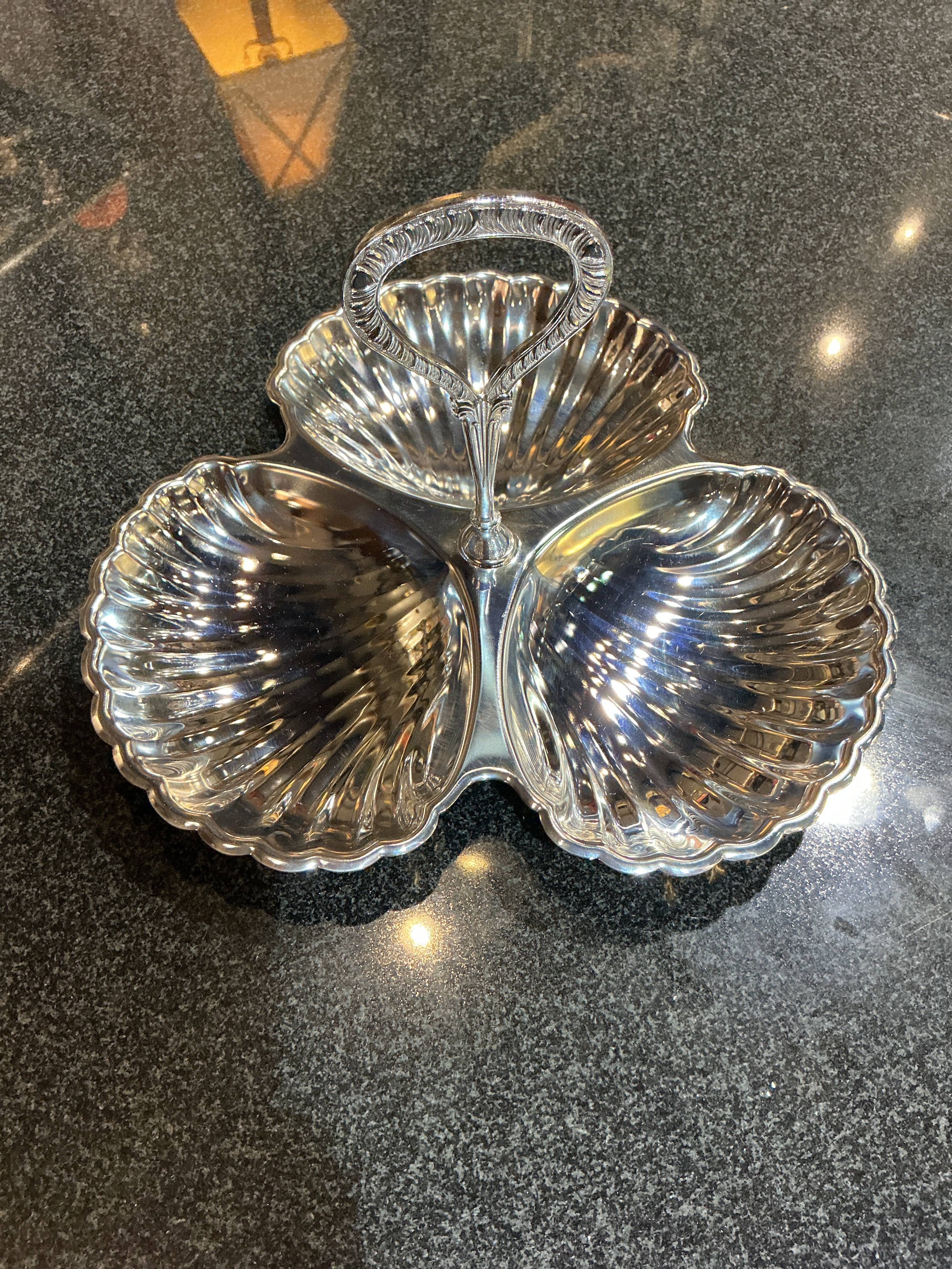 Silvertown three section relish server