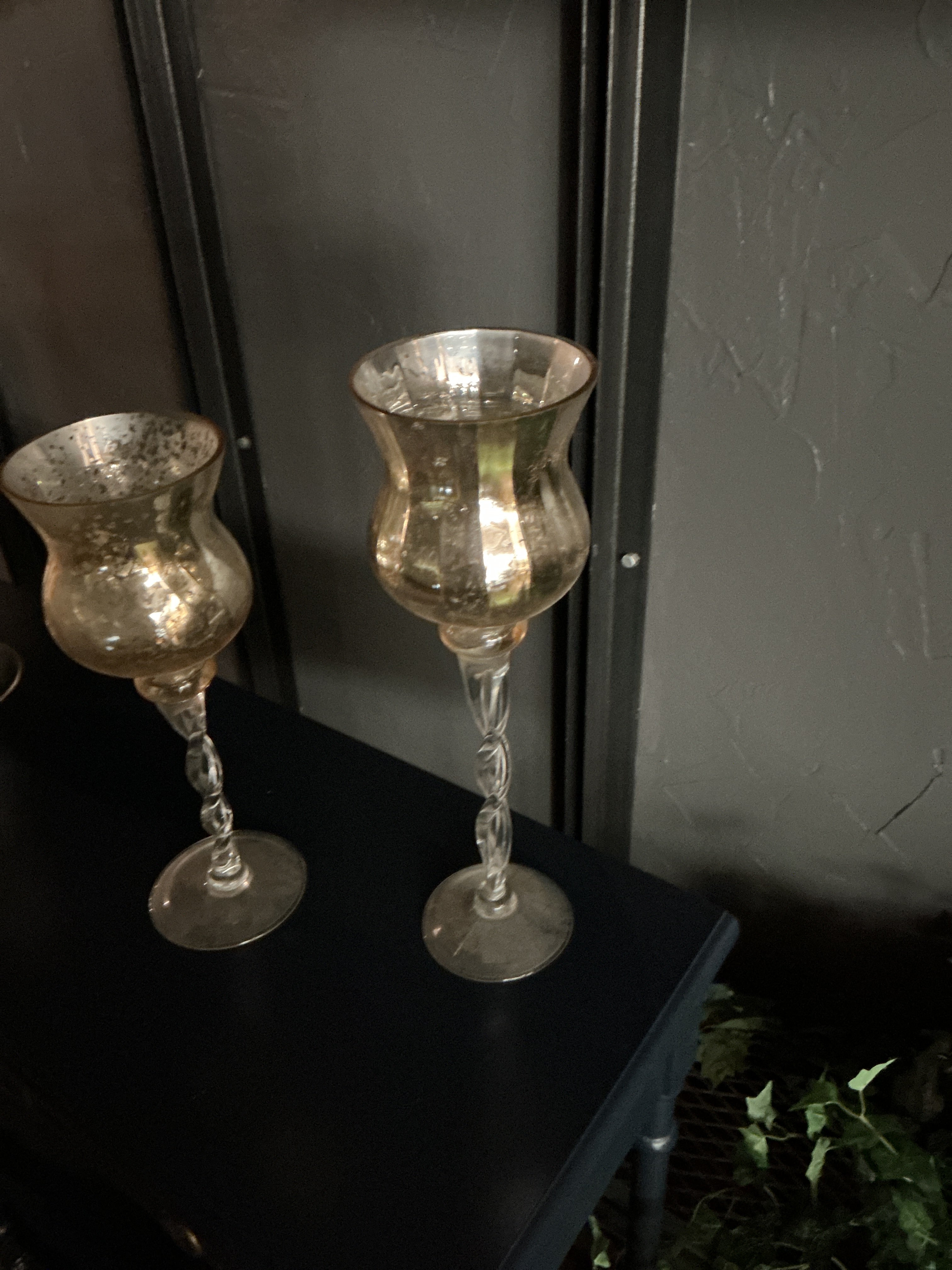 Glass candle holder