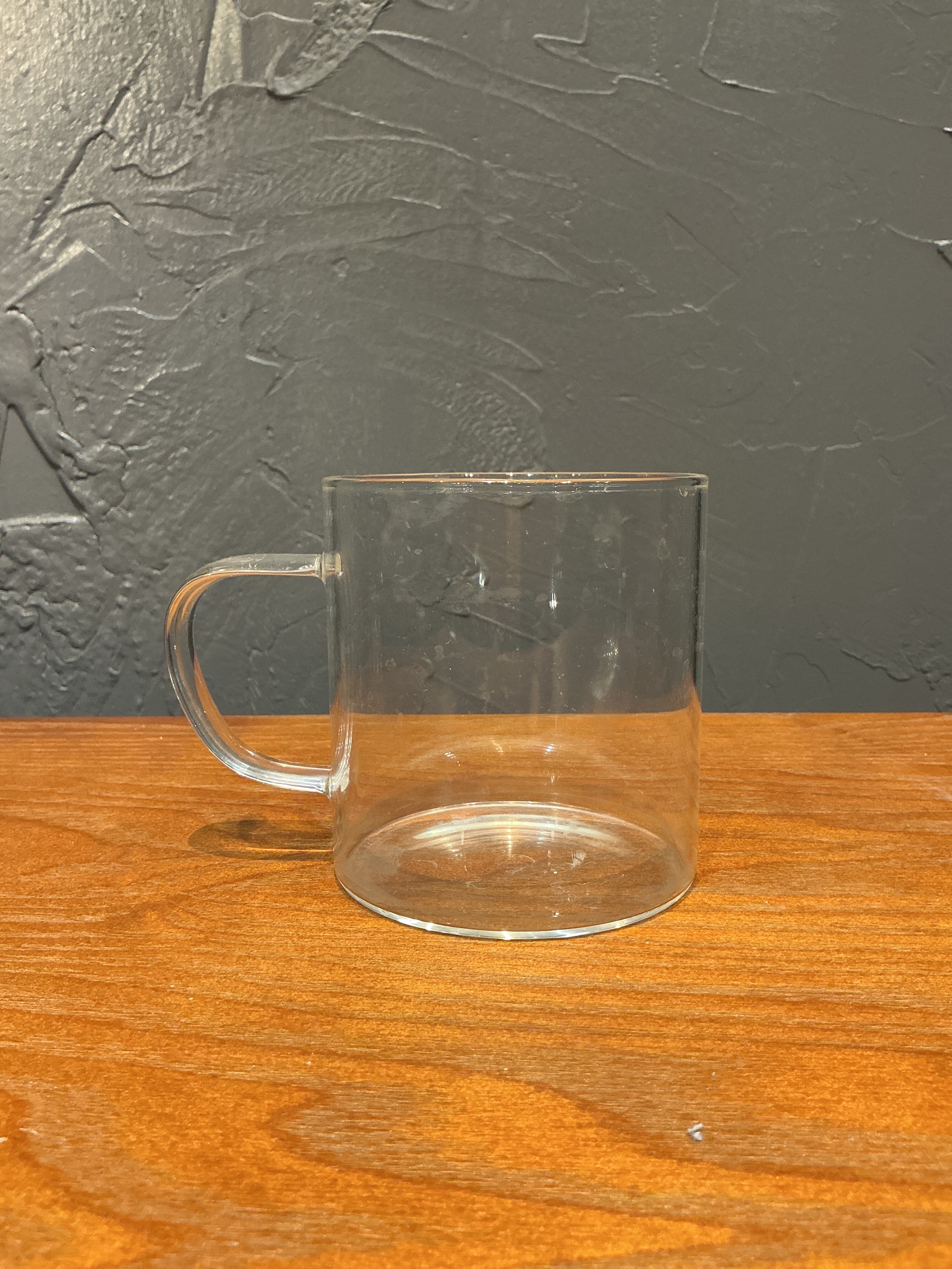 Clear glass mugs