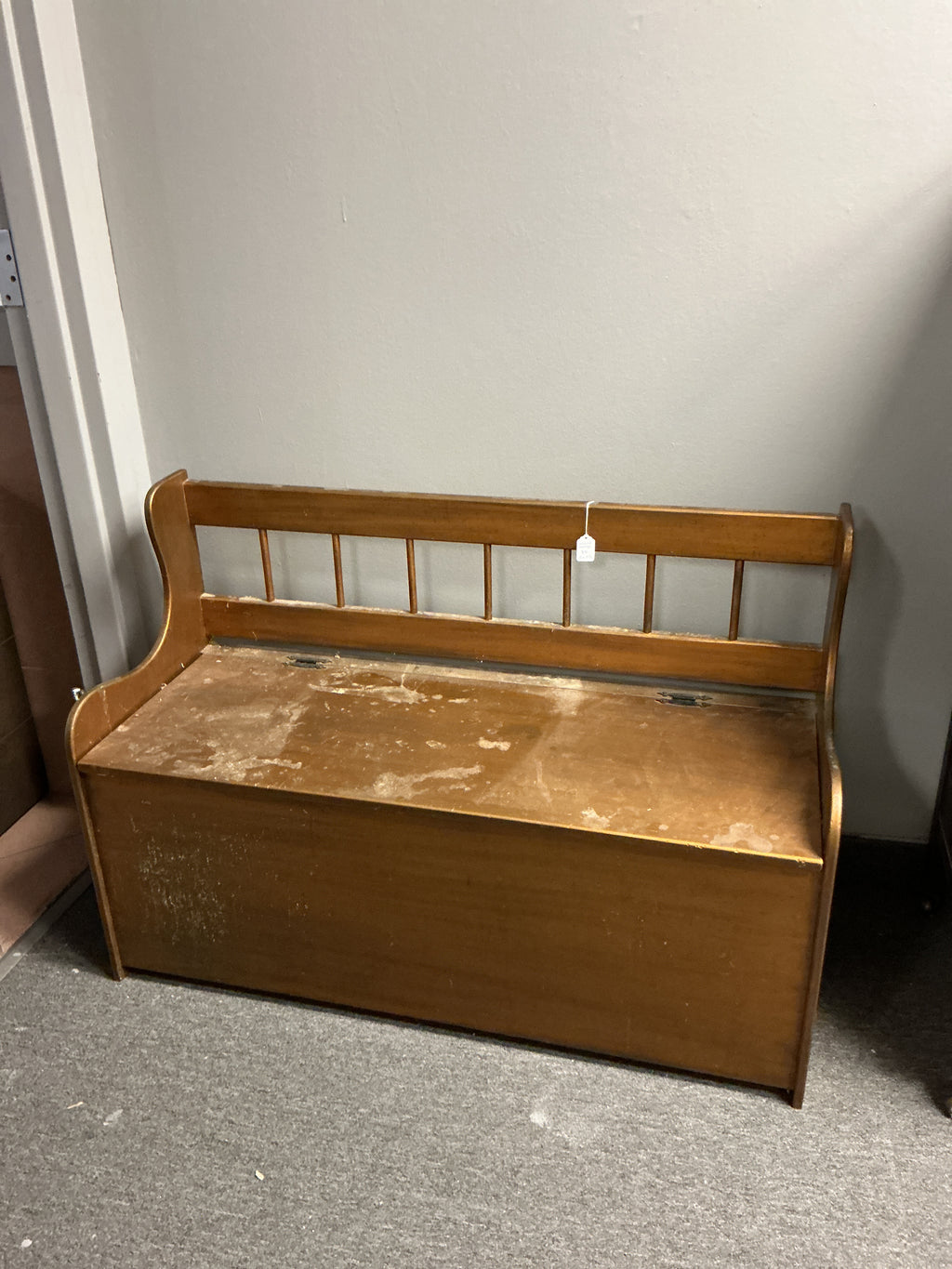 Wooden storage bench