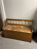 Wooden storage bench
